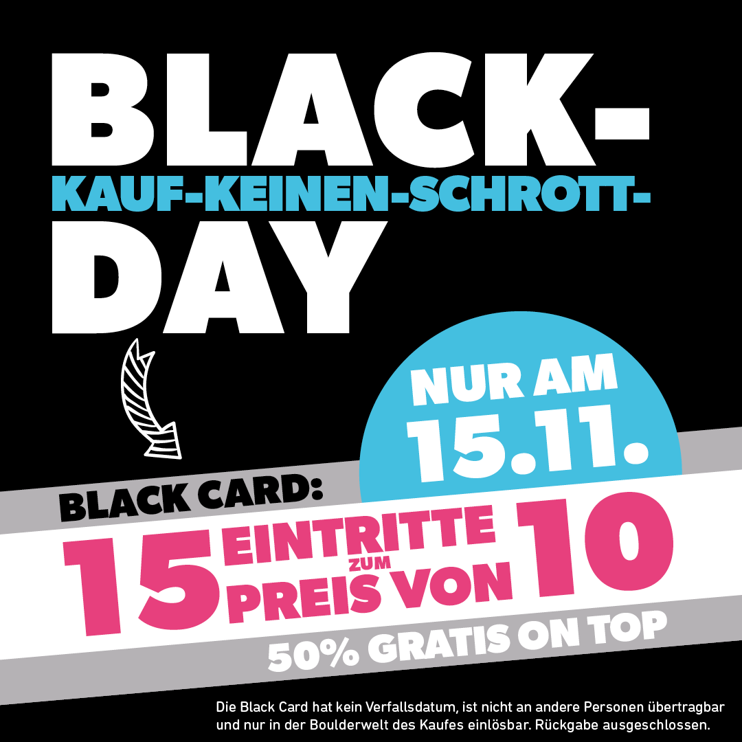 Black Card - Spare 50% beim Black Day Deal am 15.11.